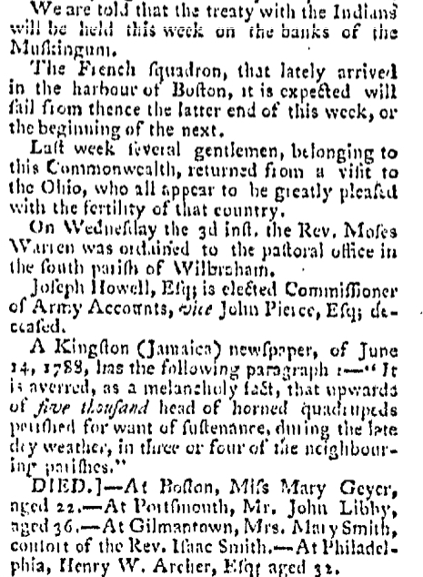 September 18 1788 Massachusetts Spy Worcester Massachusetts Volume XVII Issue 807 Page-3
